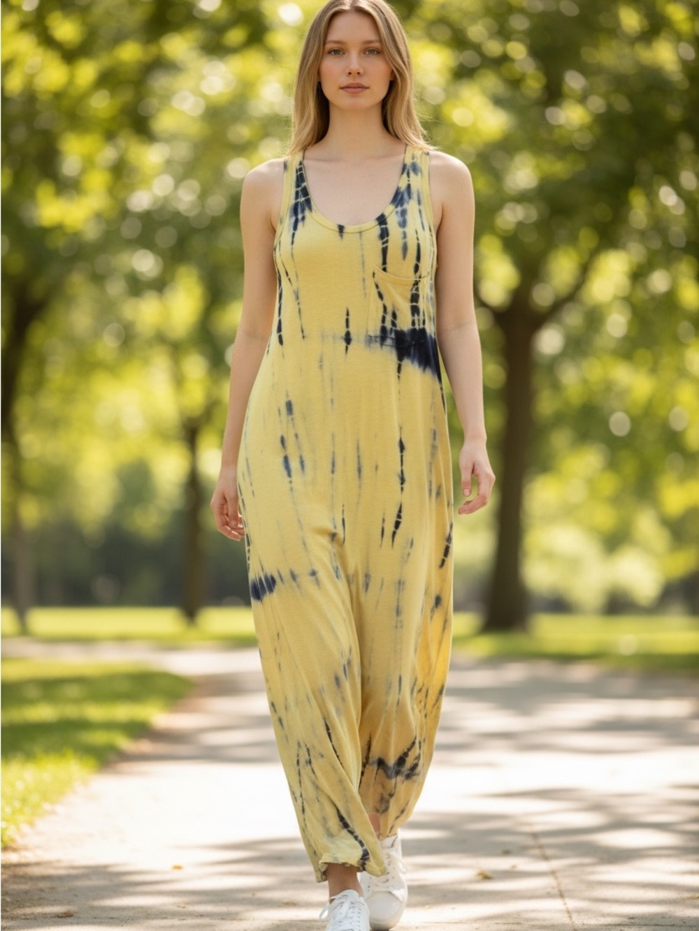 M Fredric Tie-Dye Maxi Dress